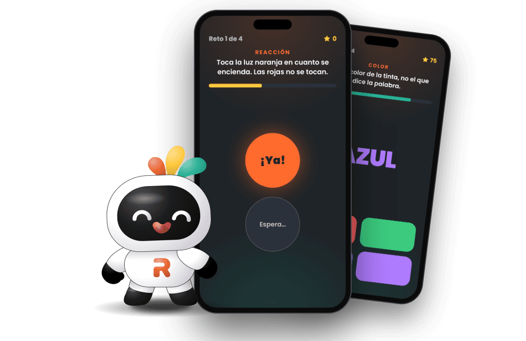 Retolio, juego de micro-retos para celular, con su mascota